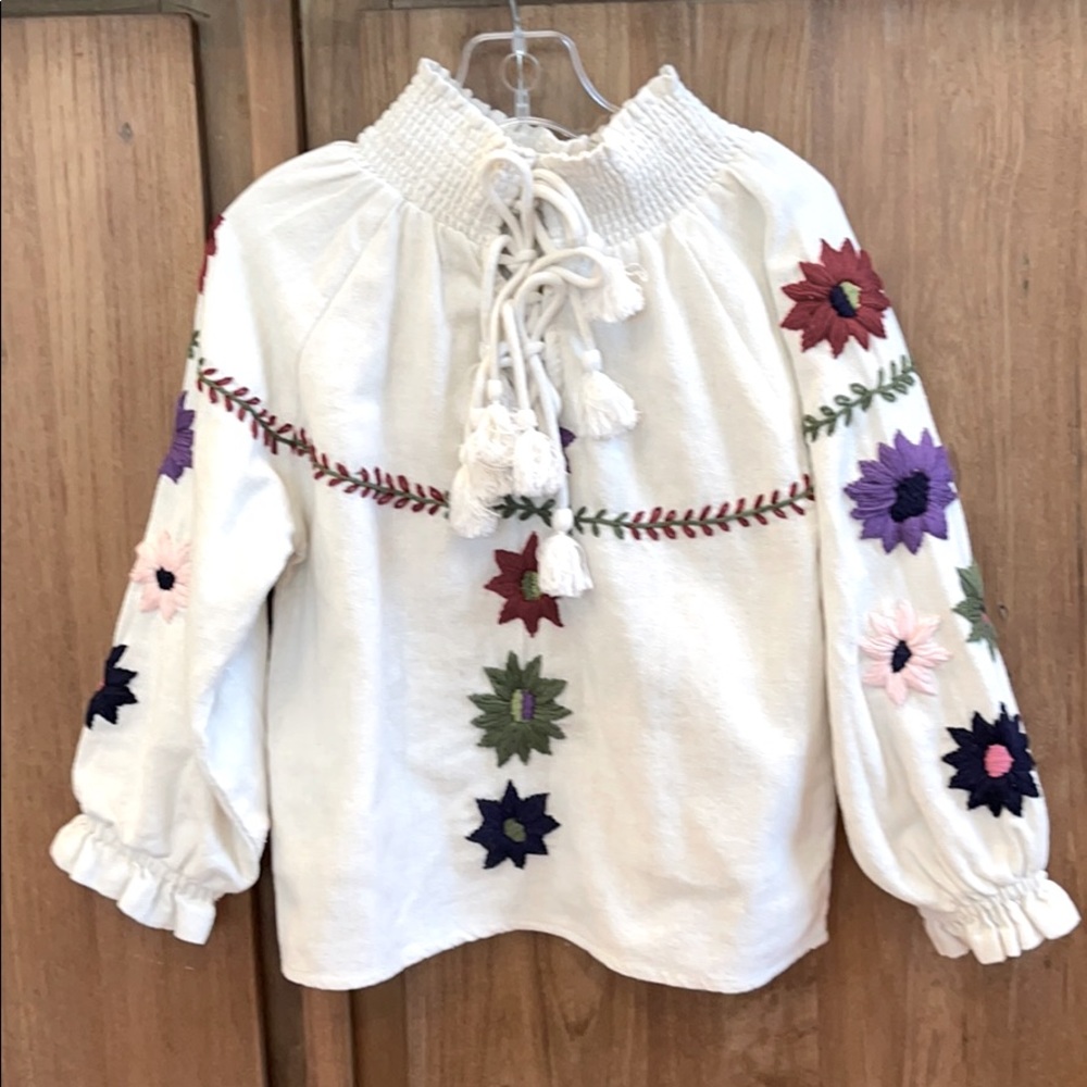 EUC Tuchinda hand embroidered blouse